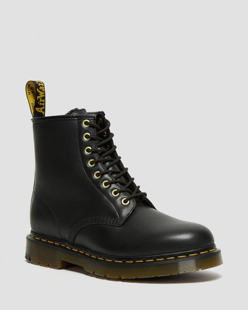 Dr Martens 1460 DM's Wintergrip Lær Vinterstøvler Herre Svarte | Norge 242TCE